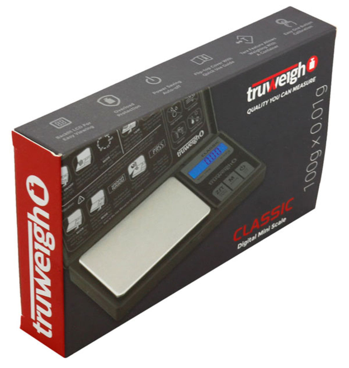 Truweigh Classic Digital Mini Scale - 100g x 0.01g / Black