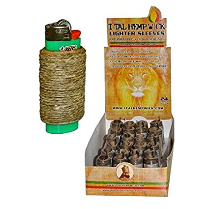 I-Tal Hempwick Lighter Sleeve - 24pc Display