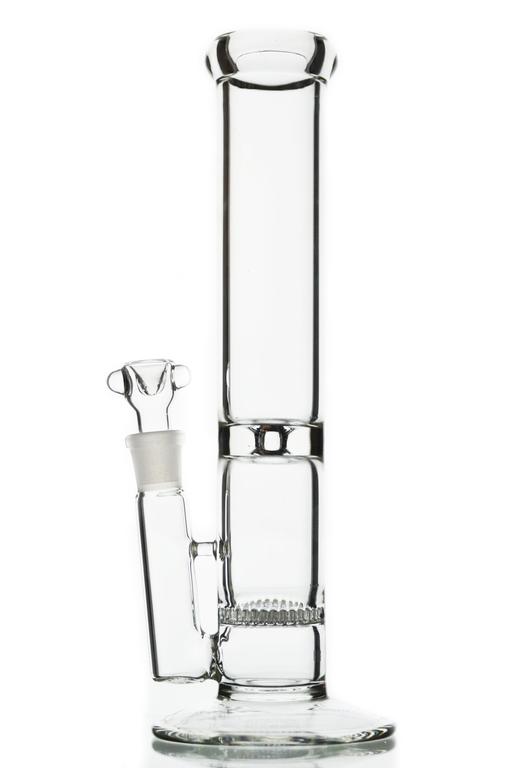 14" 5mm Honeycomb Perc Straight Pipe Water Pipe