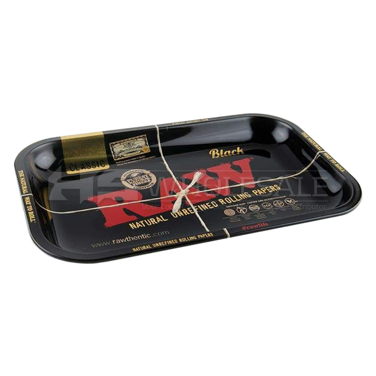 RAW - Black Metal Rolling Tray - Small