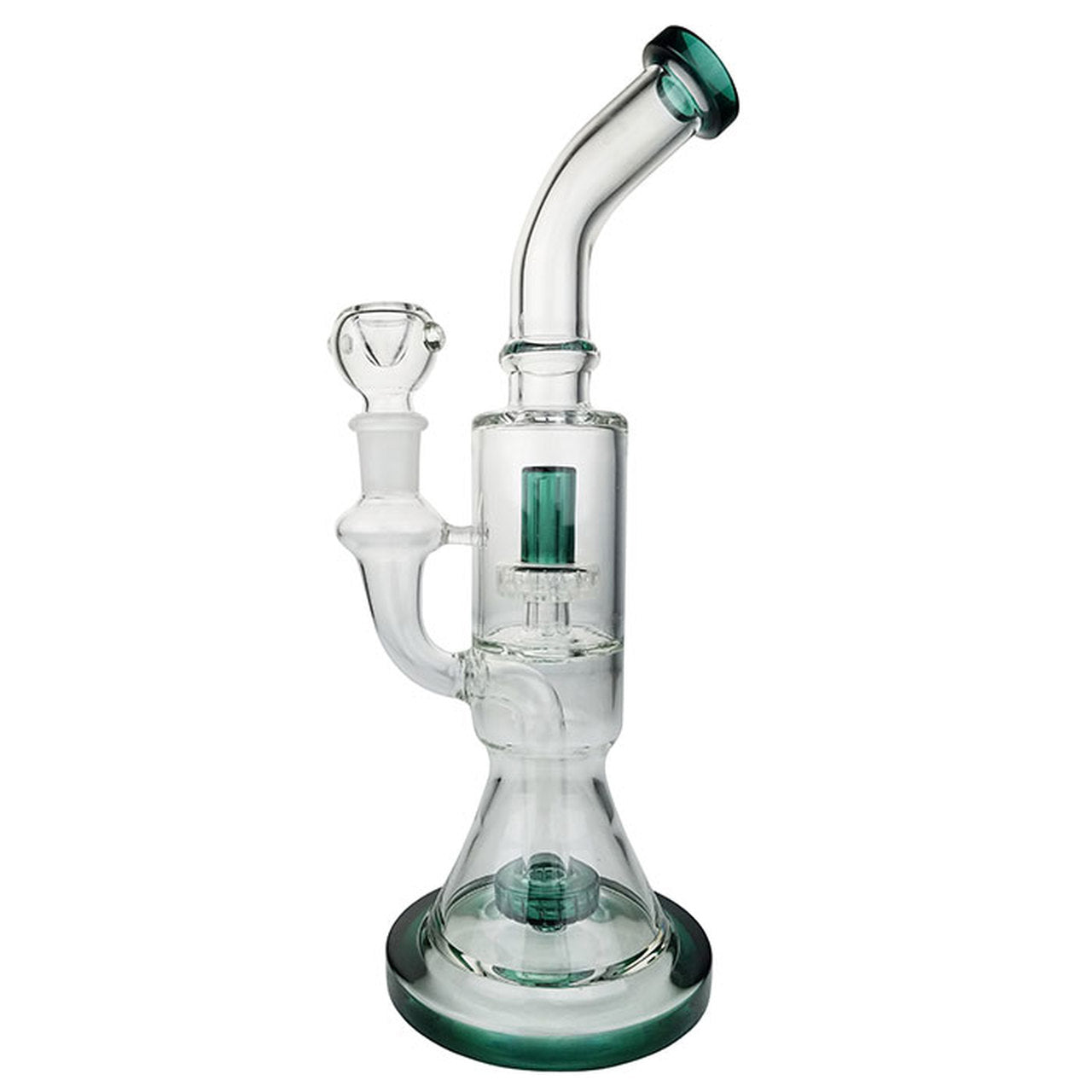 14" 5mm Honeycomb Perc Straight Pipe Water Pipe